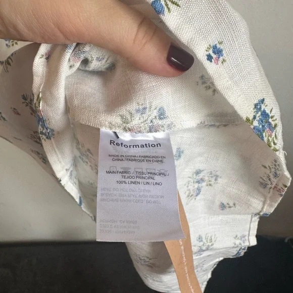 NWT Reformation Emilia linen dress